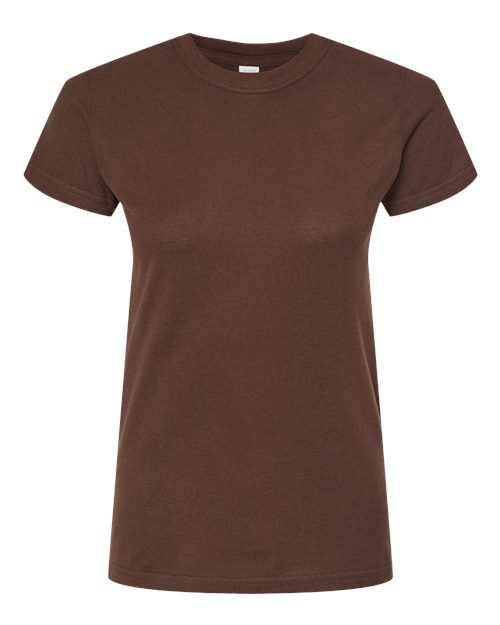Women's Fine Jersey Slim Fit T-Shirt - Brown