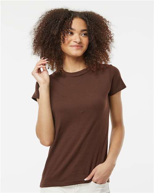 Women's Fine Jersey Slim Fit T-Shirt - Brown
