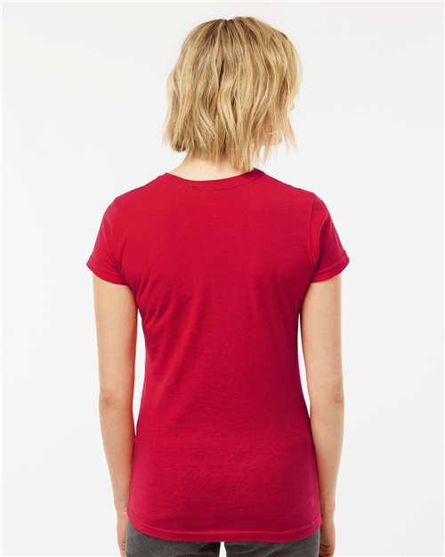 Women's Fine Jersey Slim Fit T-Shirt - Red