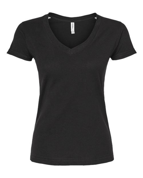 Women's Fine Jersey V-Neck T-Shirt - Black