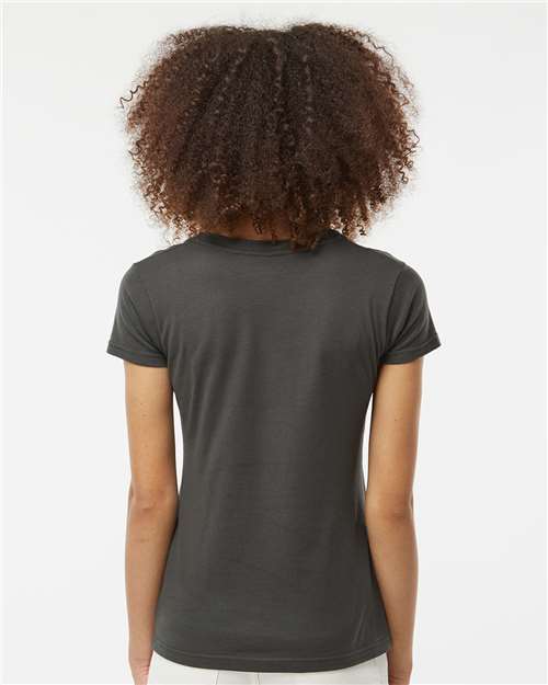 Women's Fine Jersey V-Neck T-Shirt - Charcoal