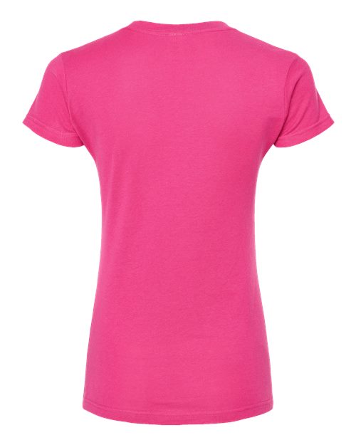 Women's Fine Jersey V-Neck T-Shirt - Fuchsia