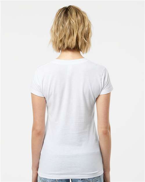 Women's Fine Jersey V-Neck T-Shirt - White