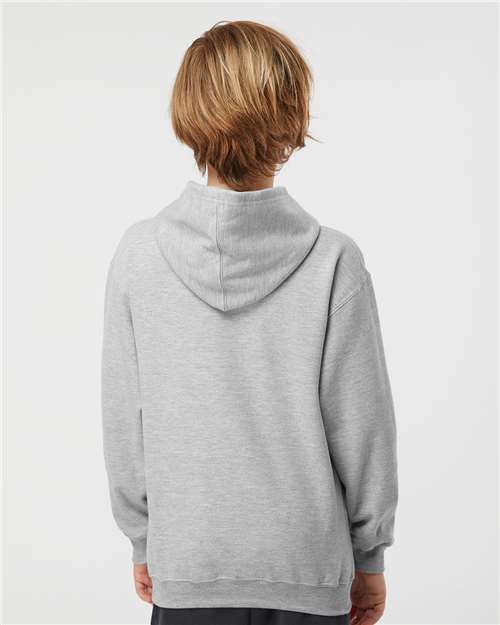 Youth Hooded Sweatshirt - Heather Grey
