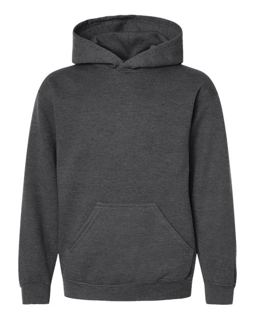 Youth Hooded Sweatshirt - Heather Charcoal