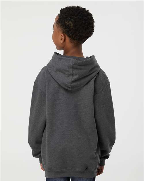Youth Hooded Sweatshirt - Heather Charcoal