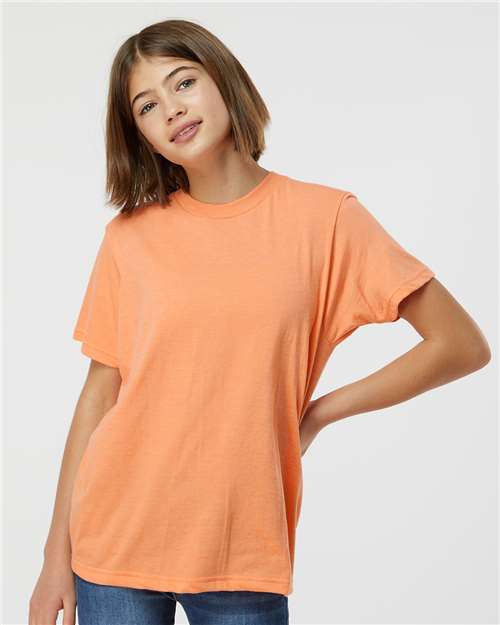 Youth Fine Jersey T-Shirt - Heather Cantaloupe