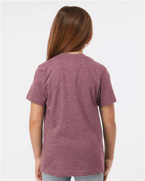 Youth Fine Jersey T-Shirt - Heather Cassis