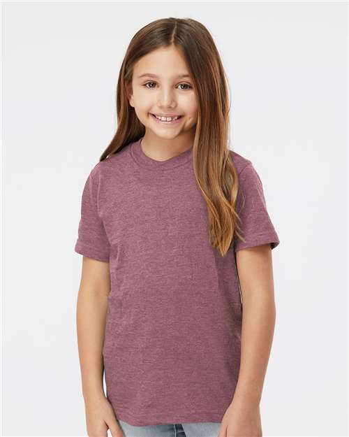 Youth Fine Jersey T-Shirt - Heather Cassis
