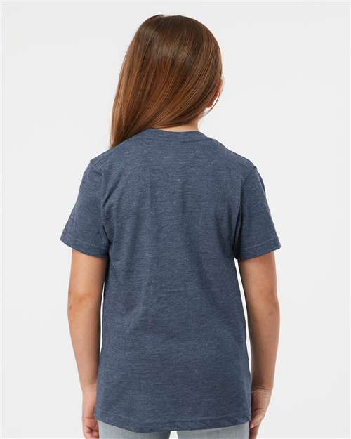 Youth Fine Jersey T-Shirt - Heather Denim