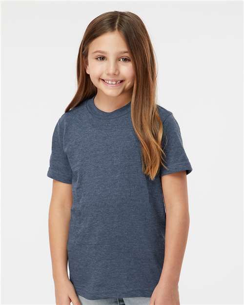 Youth Fine Jersey T-Shirt - Heather Denim