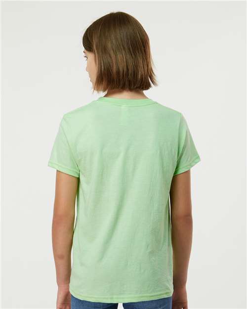 Youth Fine Jersey T-Shirt - Heather Neo Mint