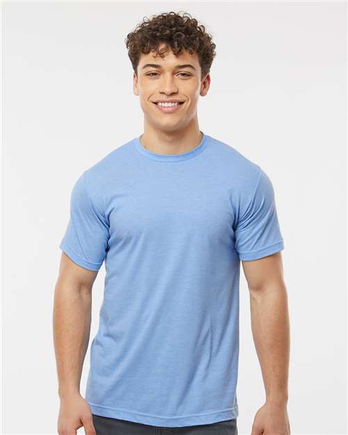 Unisex Poly-Rich T-Shirt - Heather Athletic Blue