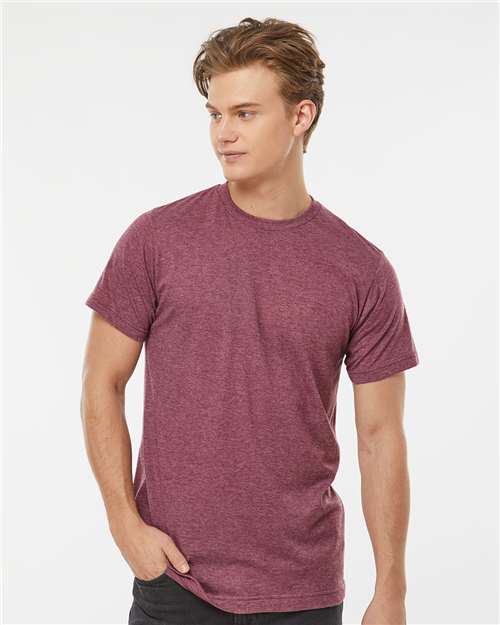 Unisex Poly-Rich T-Shirt - Heather Burgundy