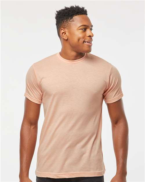 Unisex Poly-Rich T-Shirt - Heather Peach