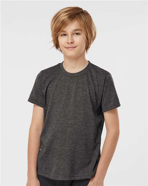 Youth Poly-Rich T-Shirt - Heather Graphite