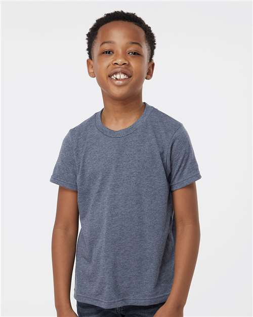 Youth Poly-Rich T-Shirt - Heather Navy