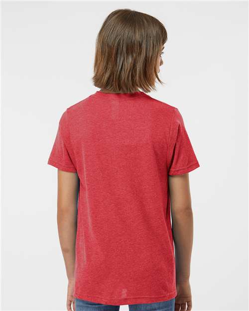 Youth Poly-Rich T-Shirt - Heather Red