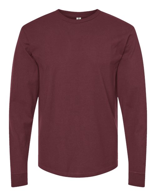 Unisex Heavyweight Jersey Long Sleeve T-Shirt - Burgundy