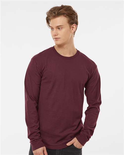 Unisex Heavyweight Jersey Long Sleeve T-Shirt - Burgundy