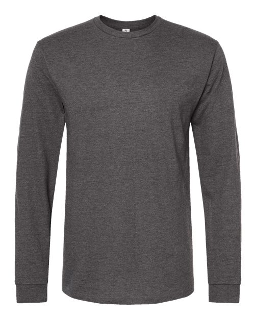 Unisex Heavyweight Jersey Long Sleeve T-Shirt - Heather Charcoal