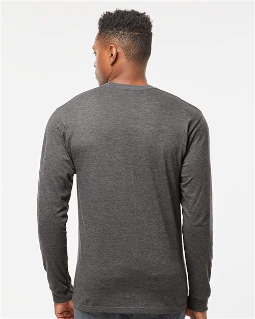 Unisex Heavyweight Jersey Long Sleeve T-Shirt - Heather Charcoal