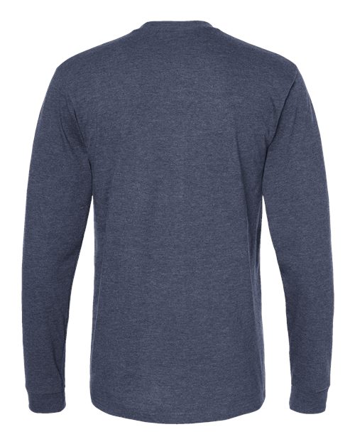 Unisex Heavyweight Jersey Long Sleeve T-Shirt - Heather Denim