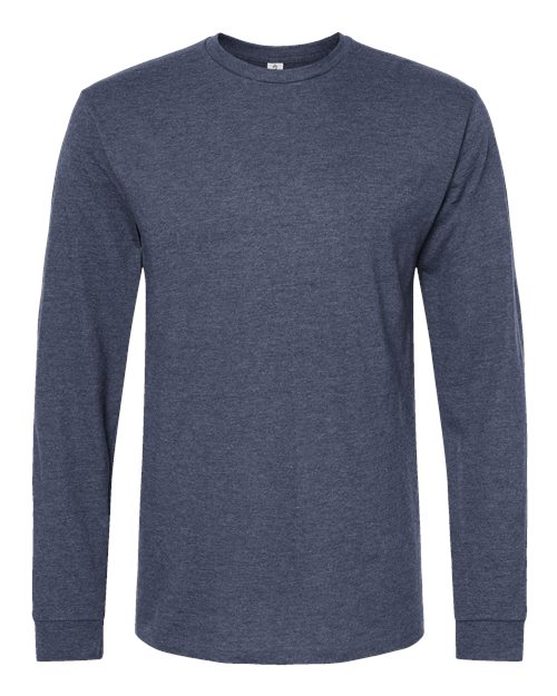 Unisex Heavyweight Jersey Long Sleeve T-Shirt - Heather Denim