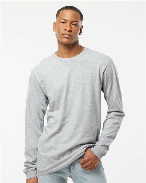 Unisex Heavyweight Jersey Long Sleeve T-Shirt - Heather Grey