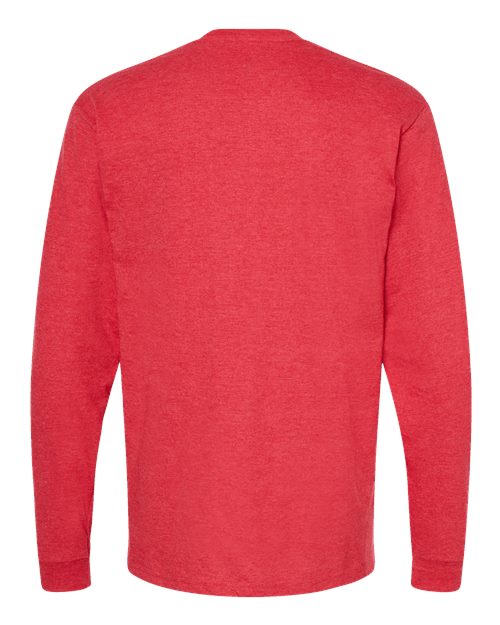 Unisex Heavyweight Jersey Long Sleeve T-Shirt - Heather Red