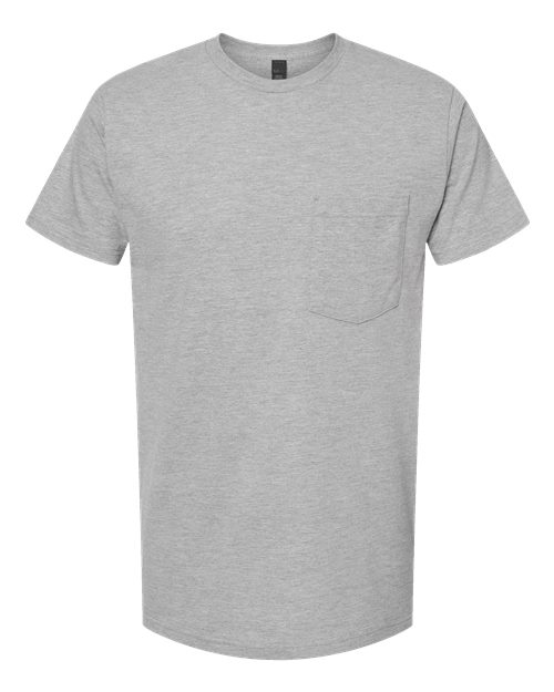 Unisex Heavyweight Jersey Pocket T-Shirt - Heather Grey