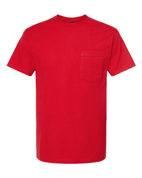 Unisex Heavyweight Jersey Pocket T-Shirt - Red