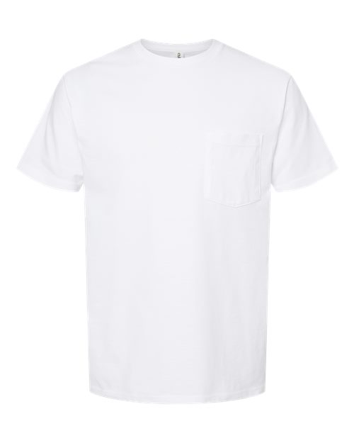Unisex Heavyweight Jersey Pocket T-Shirt - White