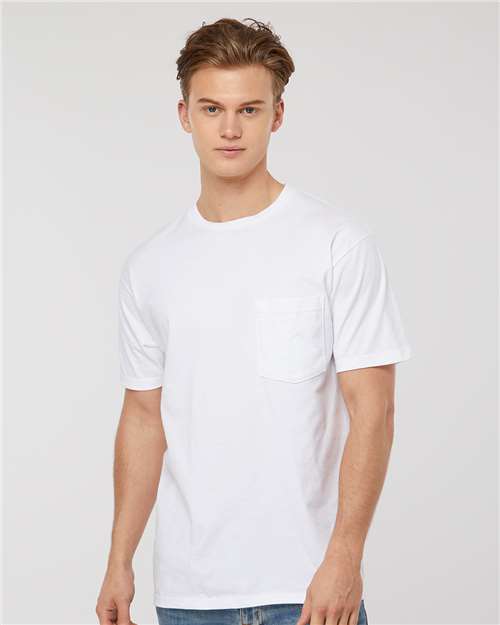 Unisex Heavyweight Jersey Pocket T-Shirt - White