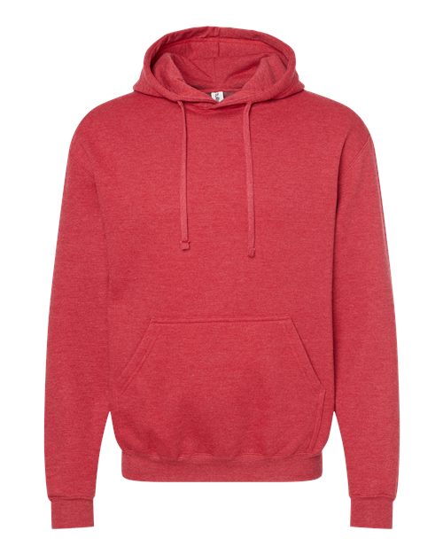 Unisex Fleece Hooded Sweatshirt - Heather Red