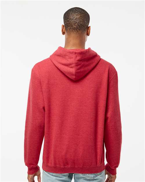 Unisex Fleece Hooded Sweatshirt - Heather Red