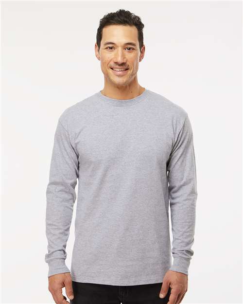 Unisex Gold Soft Touch Long Sleeve T-Shirt - Athletic Grey