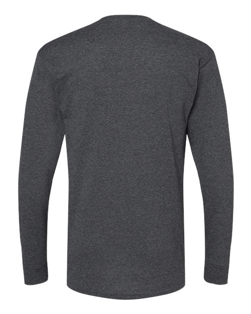 Unisex Gold Soft Touch Long Sleeve T-Shirt - Dark Heather