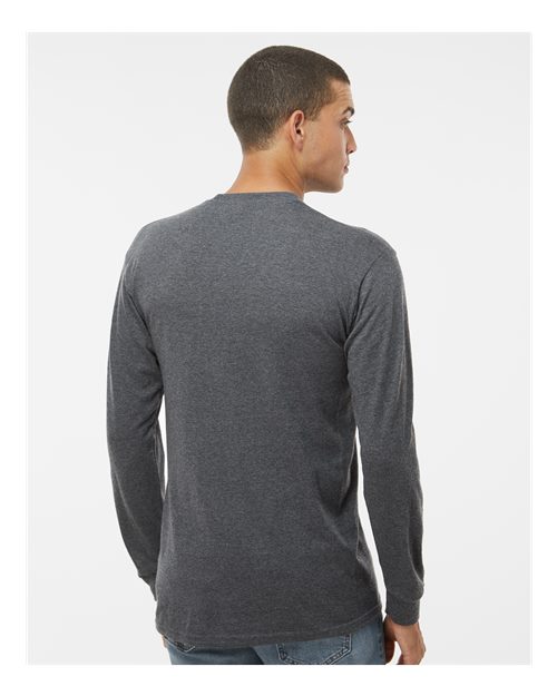 Unisex Gold Soft Touch Long Sleeve T-Shirt - Dark Heather
