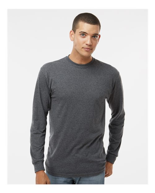 Unisex Gold Soft Touch Long Sleeve T-Shirt - Dark Heather