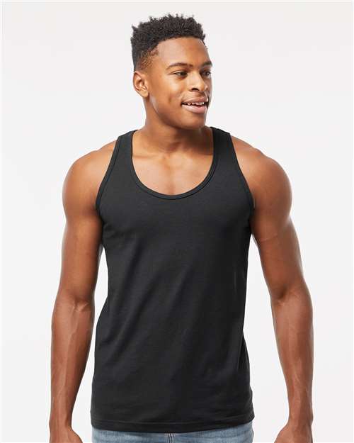 Unisex Fine Jersey Tank Top - Black