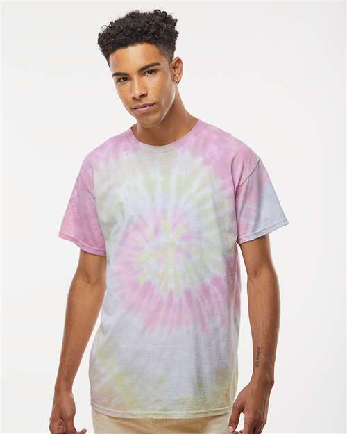 Unisex Multi-Color Tie-Dyed T-Shirt - Desert Rose