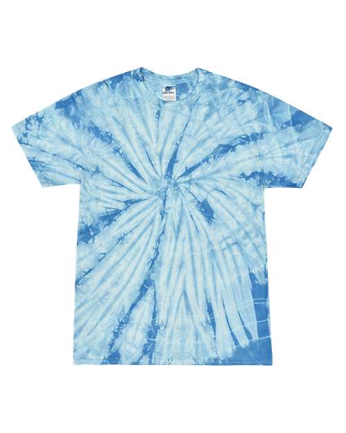 Unisex Multi-Color Tie-Dyed T-Shirt - Spider Baby Blue