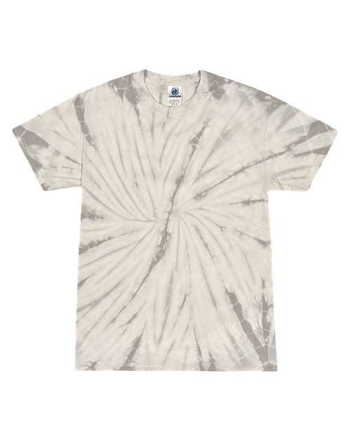 Unisex Multi-Color Tie-Dyed T-Shirt - Spider Silver