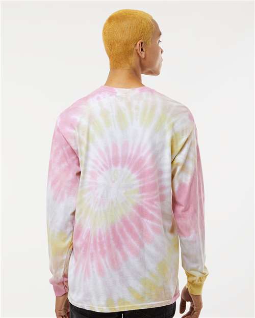 Unisex Tie-Dyed Long Sleeve T-Shirt - Desert Rose