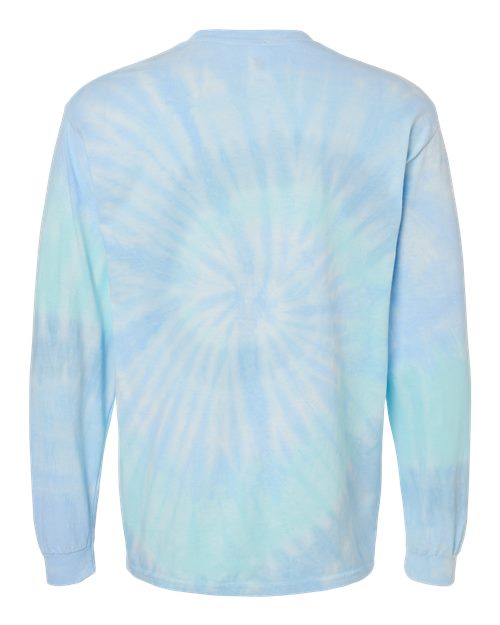 Unisex Tie-Dyed Long Sleeve T-Shirt - Lagoon