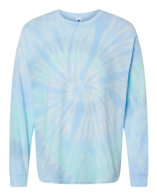 Unisex Tie-Dyed Long Sleeve T-Shirt - Lagoon