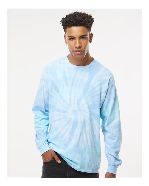 Unisex Tie-Dyed Long Sleeve T-Shirt - Lagoon