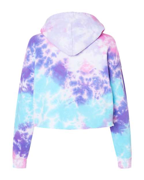 Women's Tie-Dyed Crop Hooded Sweatshirt - Cotton Candy