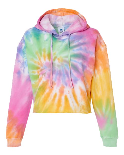 Women's Tie-Dyed Crop Hooded Sweatshirt - Eternity
